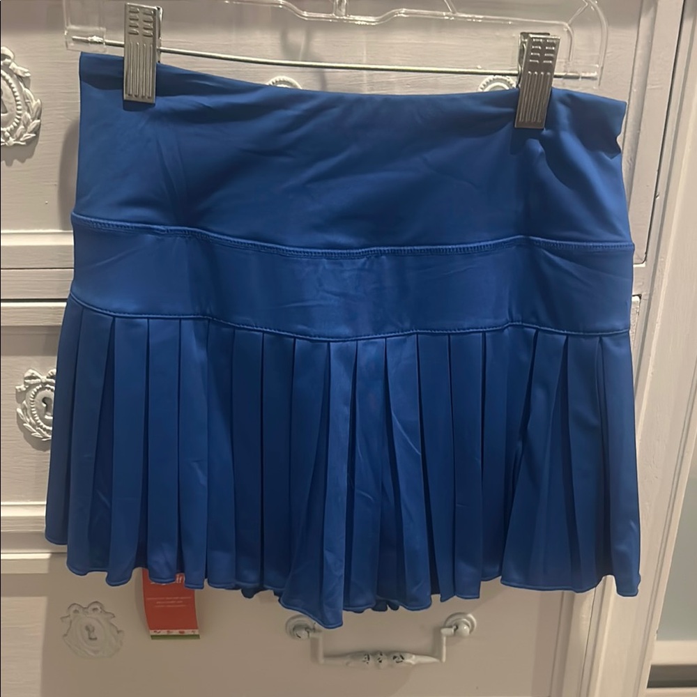 Blue Pleated tennis Skirt
